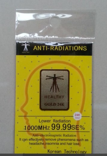 24K gold anti radiation sticker